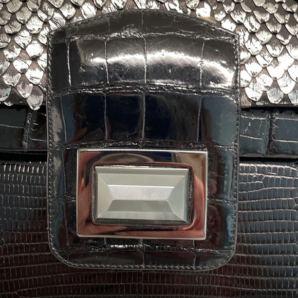 Kara Ross genuine python clutch - Picture 3 of 7